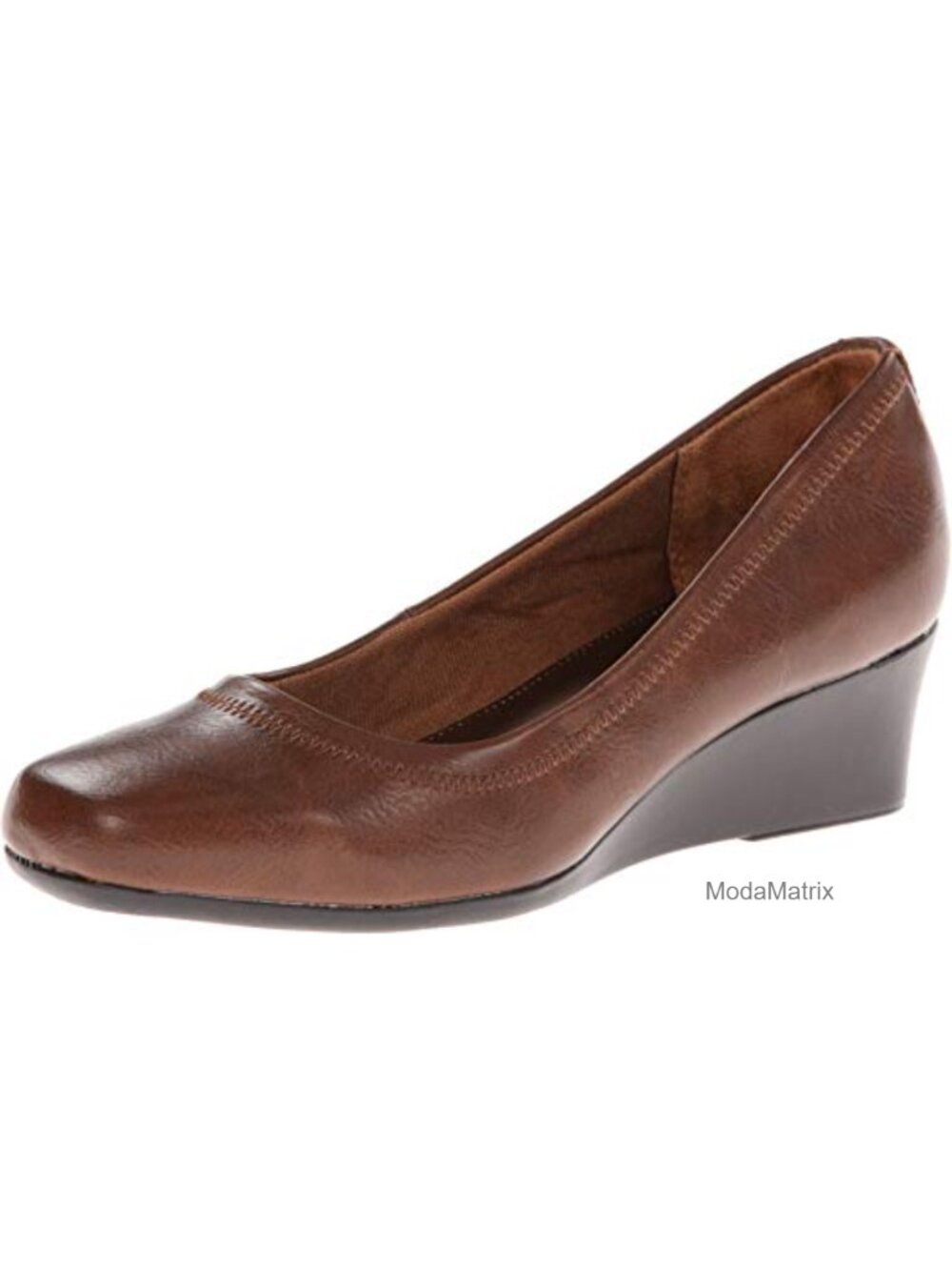 Wedge Heel Mary Jane Slip-On Dress Shoes Comfort Cushioned